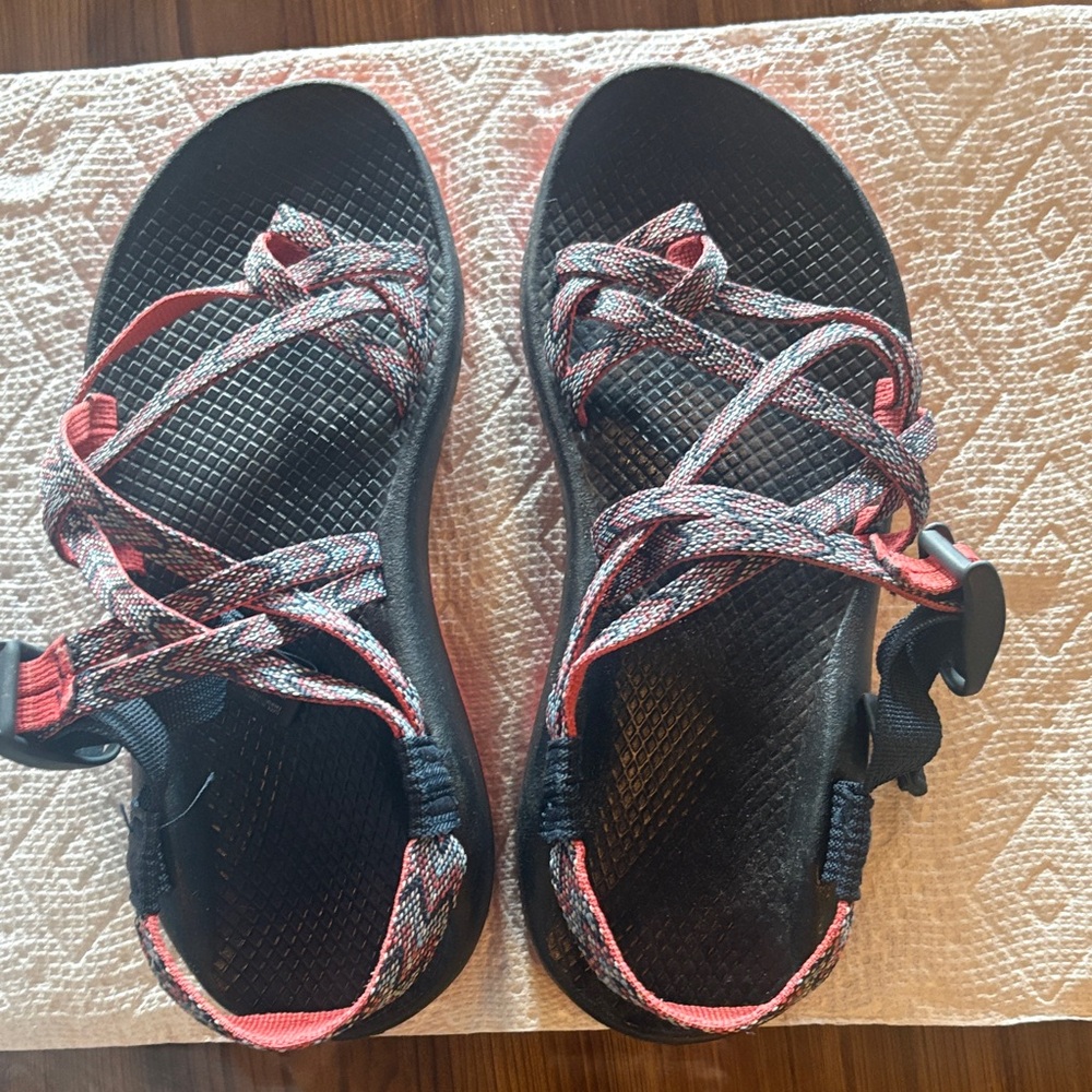 Chaco Red and Black Sandals